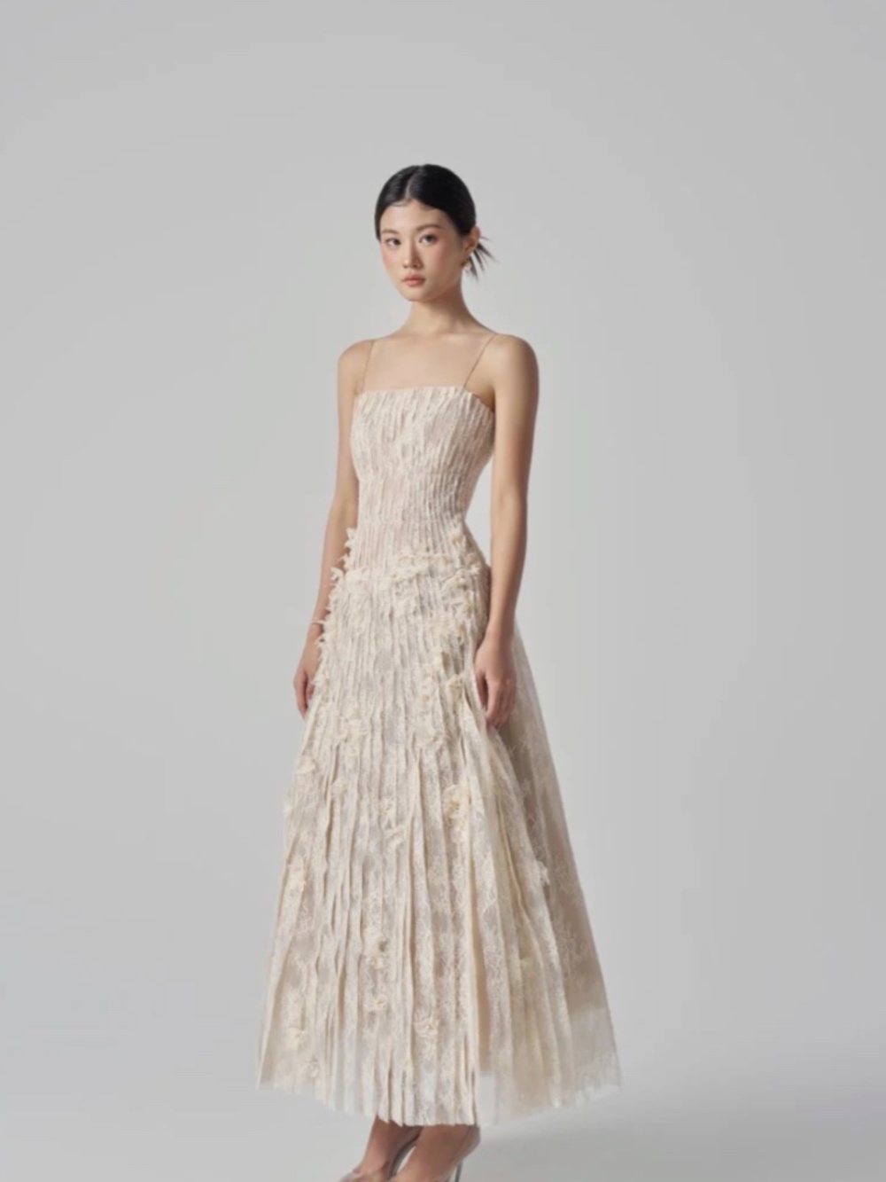 Cult Mia OCTAVIA LACE DRESS IN BEIGE - Beige / S - tags still on!